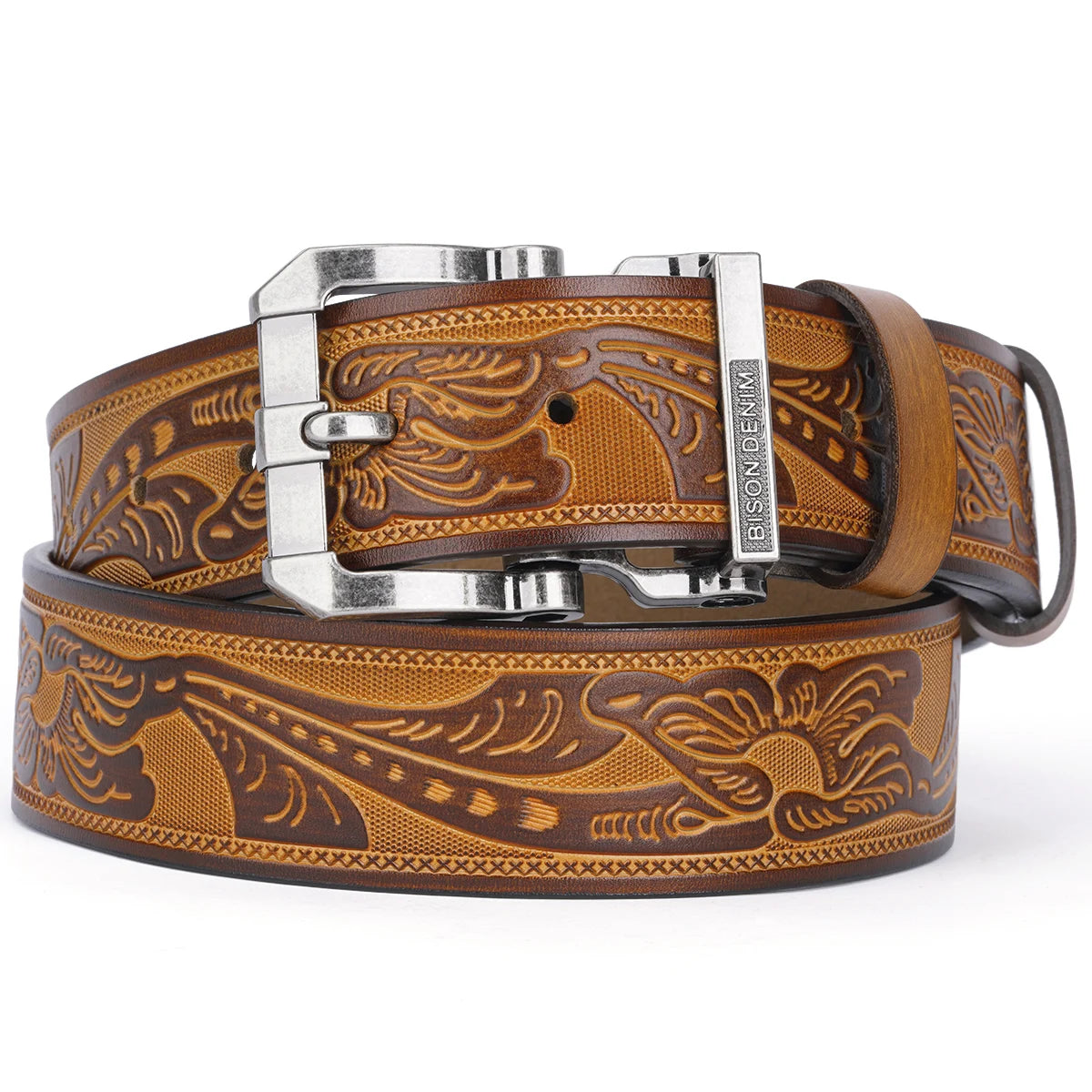 Cinturón Tico | Cuero Auténtico | Hebilla Vintage | Estilo Casual