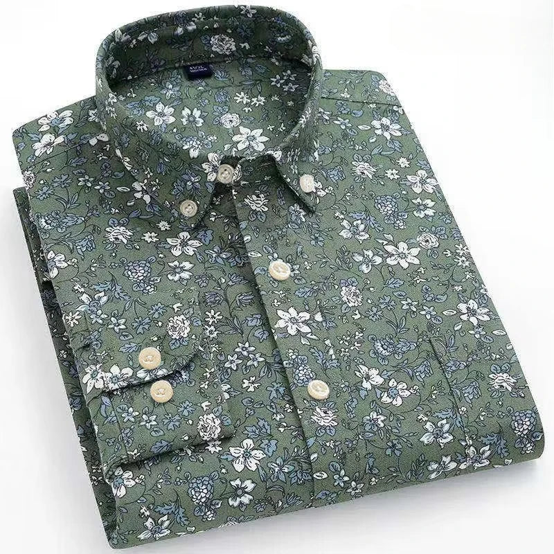 Camisa Slim Fit Algodón 100% | Moda Coreana | Streetwear Vintage | Liso/Estampado