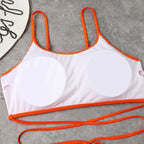 Bikini de 3 Piezas Talla Grande | Falda Cintura Alta | Color Sólido