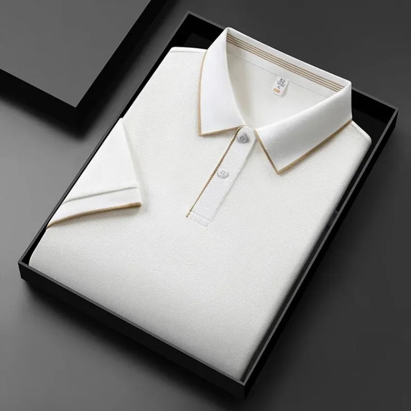 Polo Clásico Hombre ∣ Verano Manga Corta ∣ Color Sólido Básico