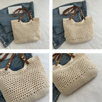 Bolso De Hombro De Punto Mujer Playa Versátil Grande Casual