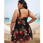 Traje de Baño de Una Pieza con Estampado Floral de Verano