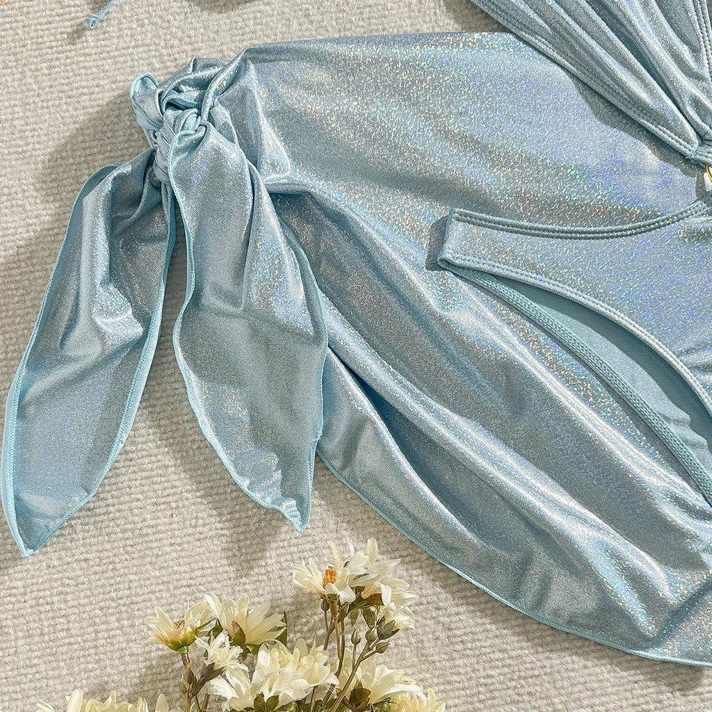 Bikini Brillante de Dos Piezas - Para Brillar en la Noche en la Playa