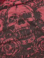 Top de tubo con estampado de calavera y hombros descubiertos para mujer, ropa gótica Sexy Y2K, Top corto ajustado, ropa de calle para discoteca