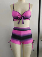 Bikini Teñido y Anudado - Estilo Boho Chic para Vacaciones en la Costa
