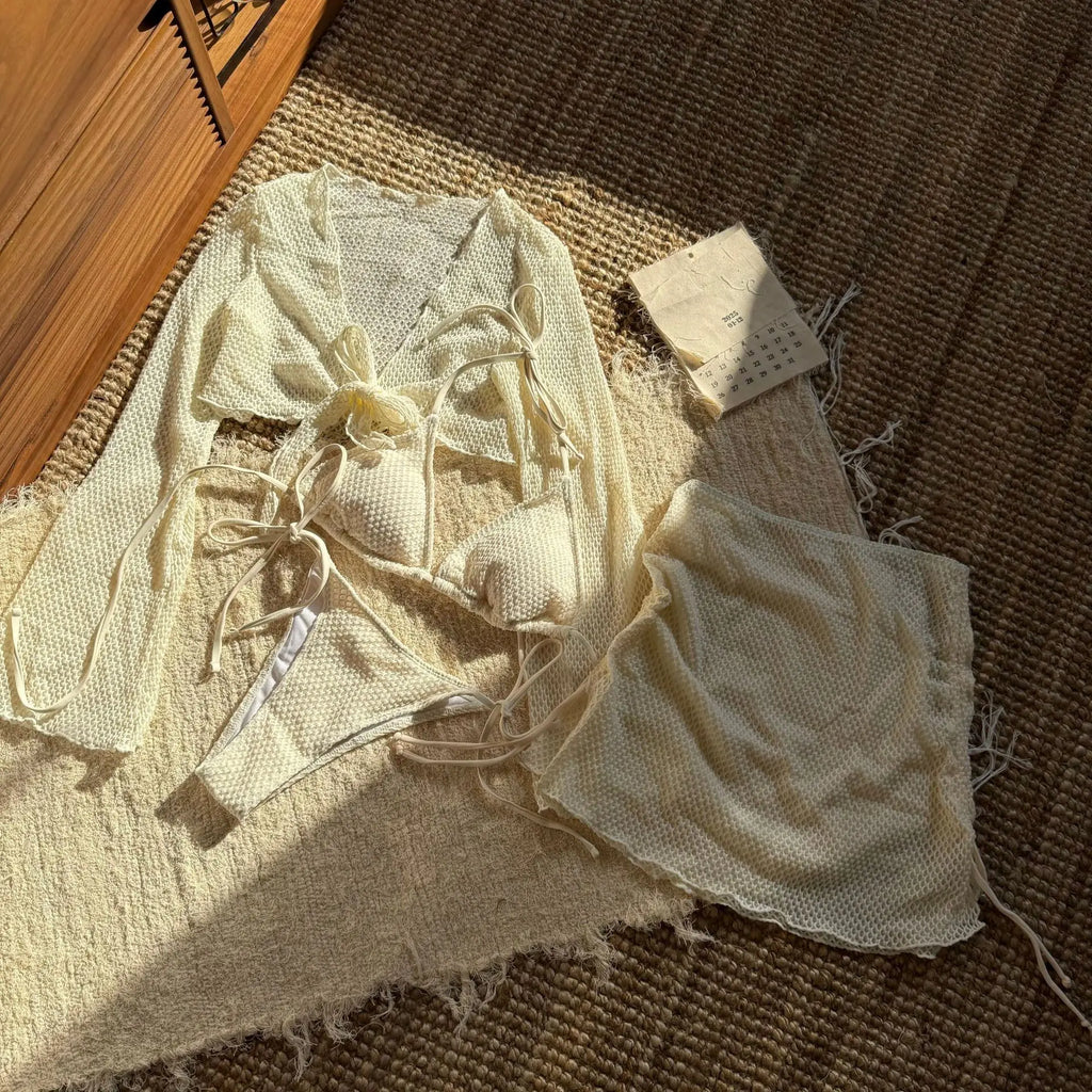 Conjunto de 4 Piezas para Playa - Outfit Completo Pura Vida