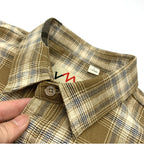 Camisa Cuadros Hombre | Algodón 100% | Estilo Retro Japonés | Manga Corta | Ticotrendy Costa Rica
