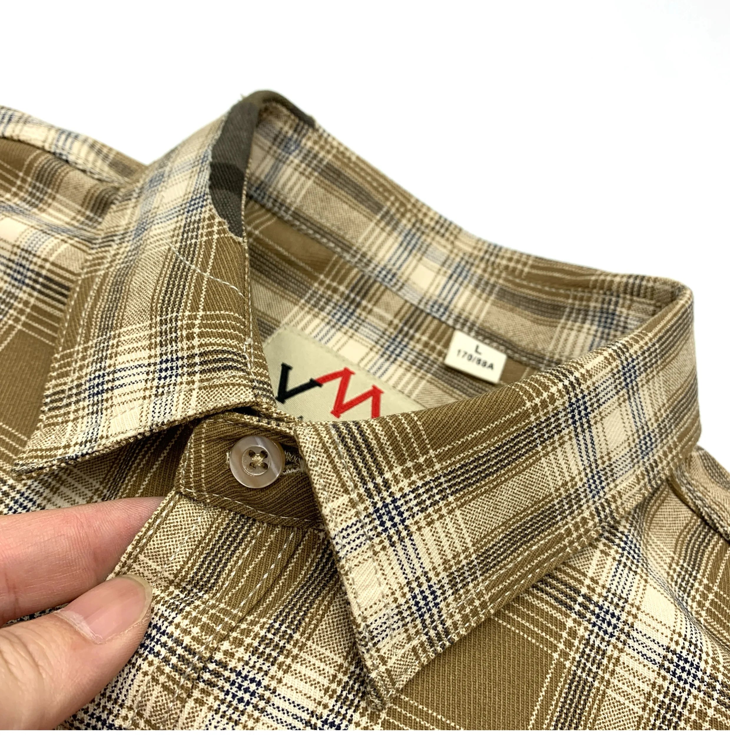 Camisa Cuadros Hombre | Algodón 100% | Estilo Retro Japonés | Manga Corta | Ticotrendy Costa Rica