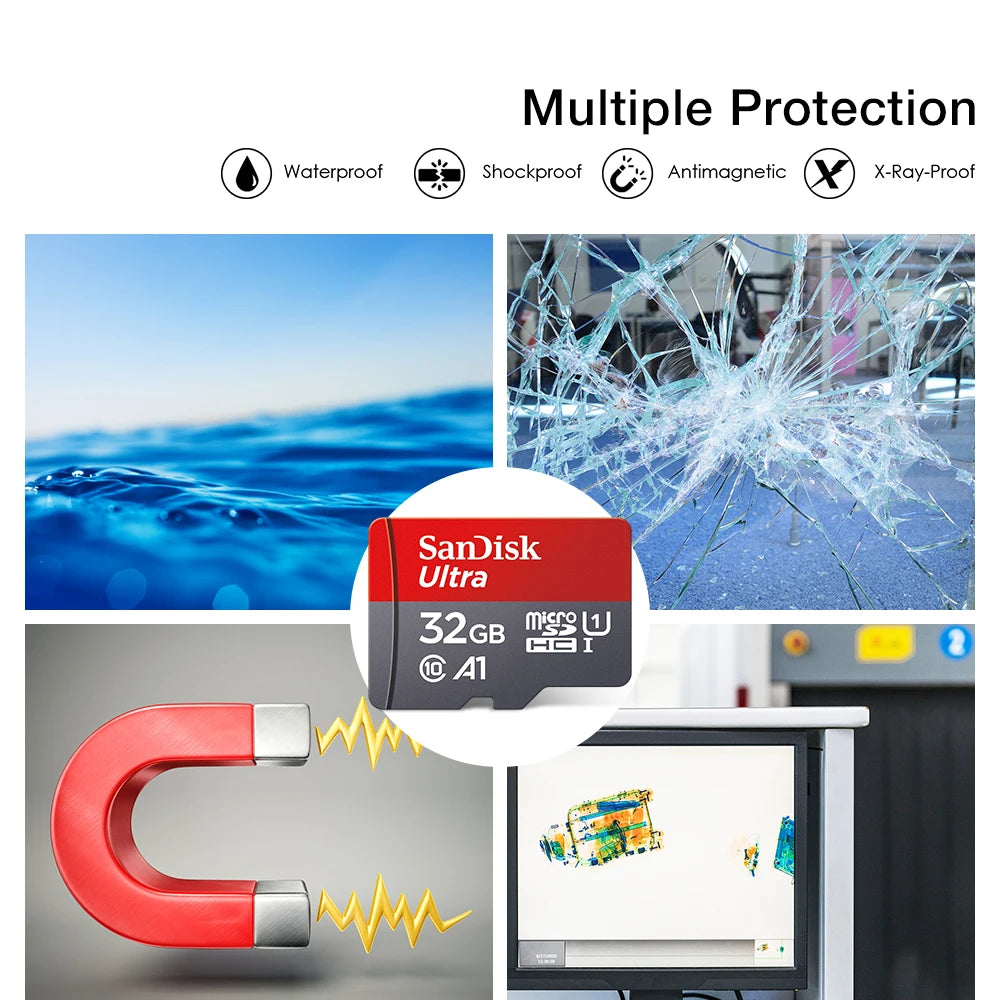 Tarjeta Micro SD Sandisk Ultra | Clase 10 A1 V10 | Almacenamiento 4K | Ticotrendy
