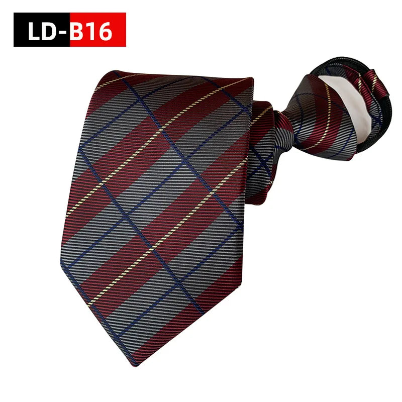 Corbata Preatada Con Cremallera Para Hombre Mujer Diseño Clásico