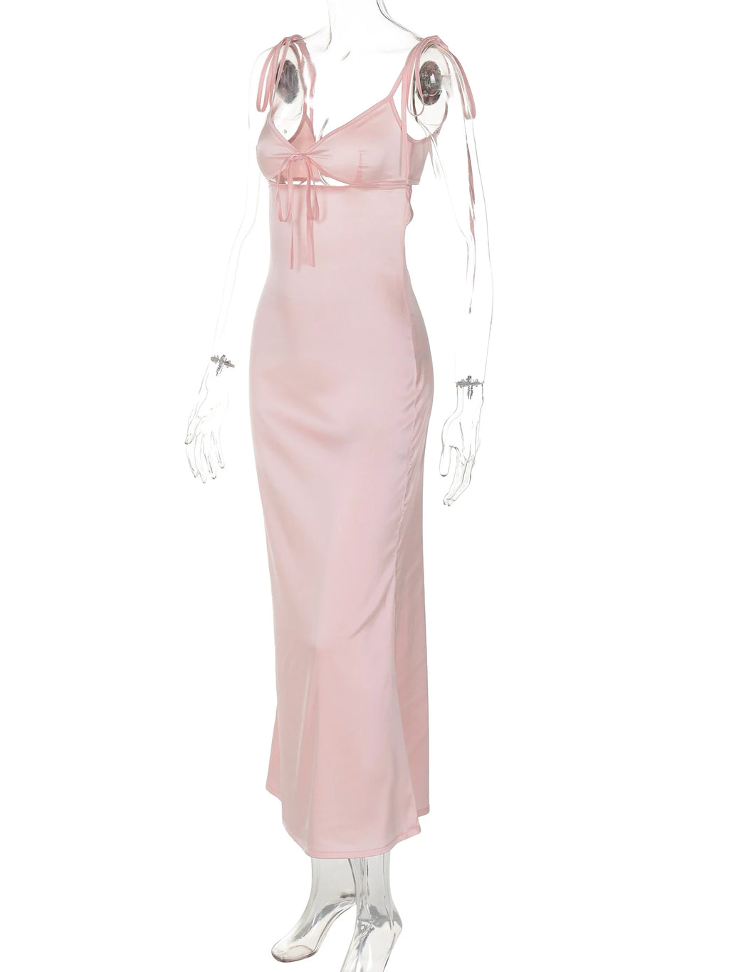 Vestido Midi Y2K | Espalda Descubierta y Tirantes Finos | Fiesta Dulzura