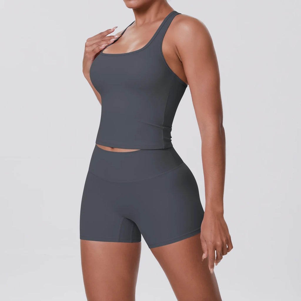 Conjunto Deportivo Mujer 2 Piezas | Sujetador Y Mallas Cintura Alta | Gym Yoga