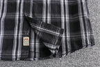 Camiseta Cuadros Vintage Hombre | Algodón Lavado | Dos Bolsillos | Estilo Costa Oeste | Ticotrendy