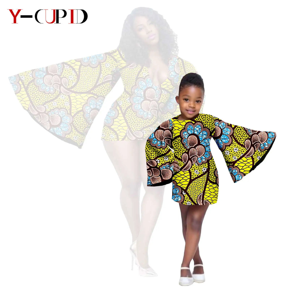 Vestido Dashiki y Mini Capa Madre e Hija | Tico Trendy
