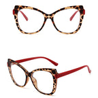 Montura Gafas Ojo Gato Lujo Personalidad | Protección Luz Azul Óptica Titanio Plástico