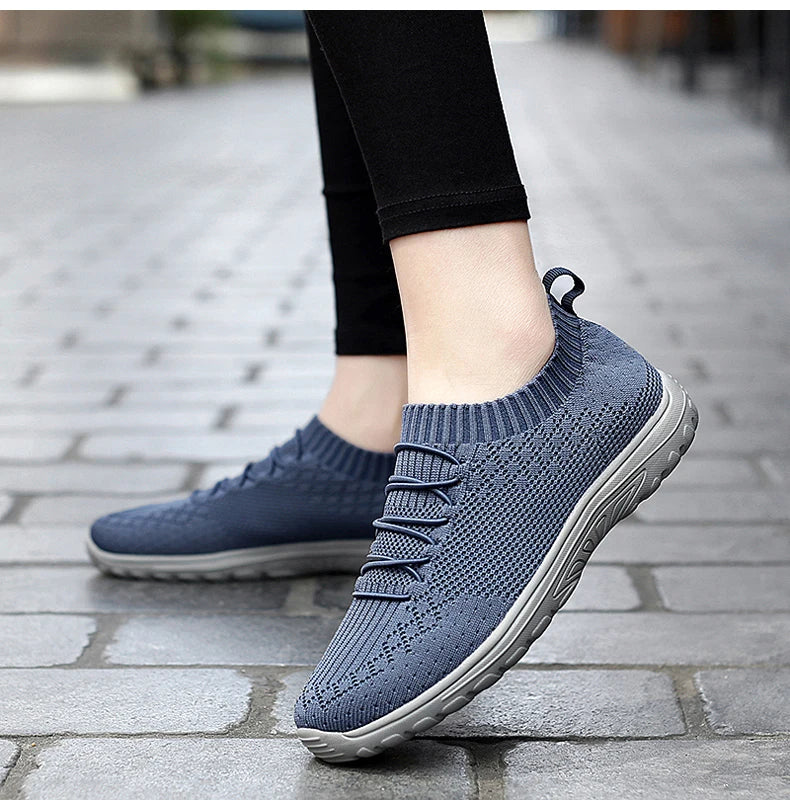 Zapatos Planos Ligeros para Mujer | Tallas 42-43 | Azul, Rosa, Negro, Gris | Verano