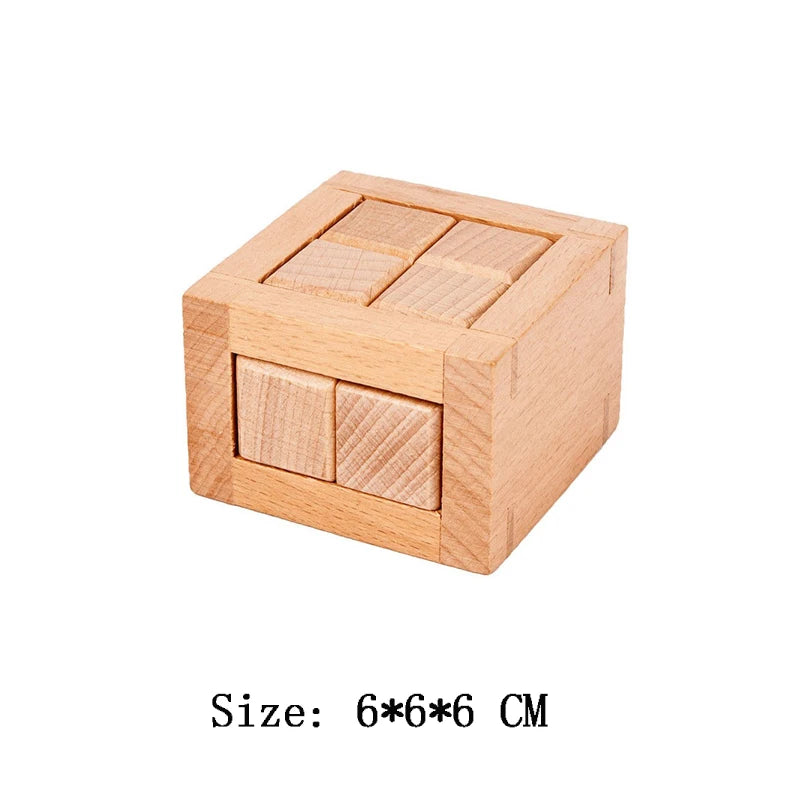Rompecabezas clásico De Madera 3D para adultos y niños, cabeza De cabeza, Juguetes Para el desarrollo del cerebro