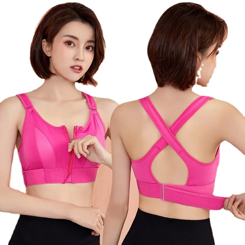 Top Deportivo para Mujer S-5XL | Cremallera Frontal y Push-up | Gimnasio y Yoga | Tico trendy