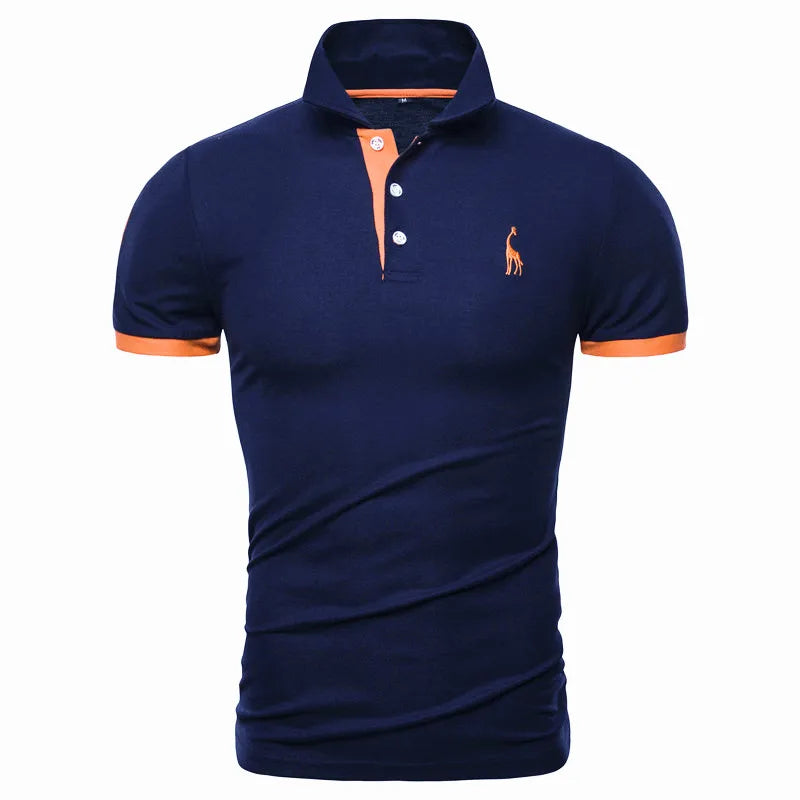 Polo Bordado Jirafa Hombre | Manga Corta Casual | Tallas XS-5XL | Tico Trendy