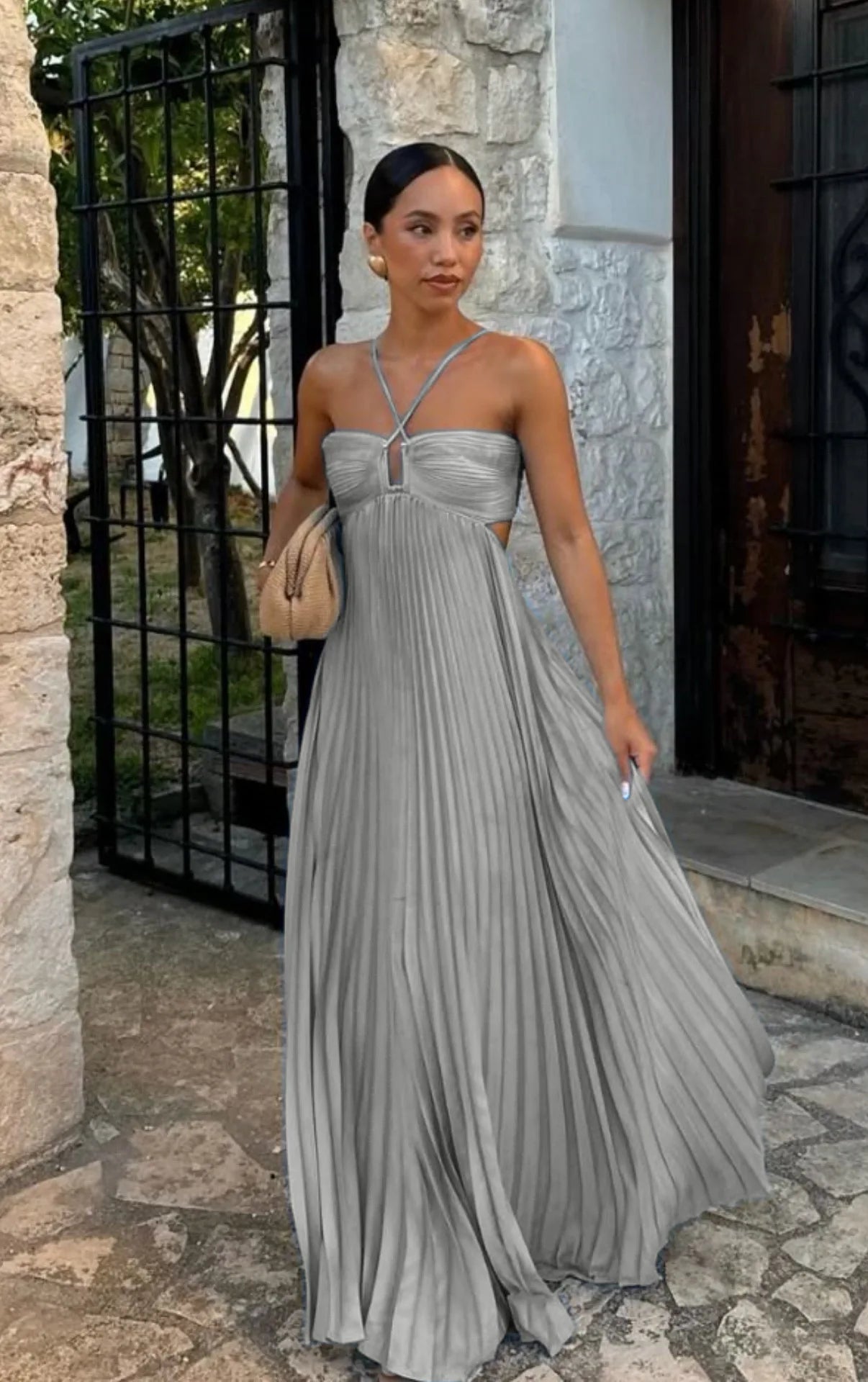 Vestido de Batas Plisado 2025 para Vacaciones | Estilo Versátil