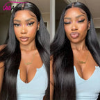26 28 30 pulgadas 6X4 pelucas rectas sin pegamento cabello humano listo para usar pelucas de cabello humano brasileño precortado peluca con cierre peluca de cabello humano