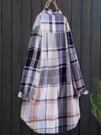 Camisa Cuadros Solapa Protector Solar Plus Size | Manga Larga | Tallas 1XL-5XL | Tico Trendy