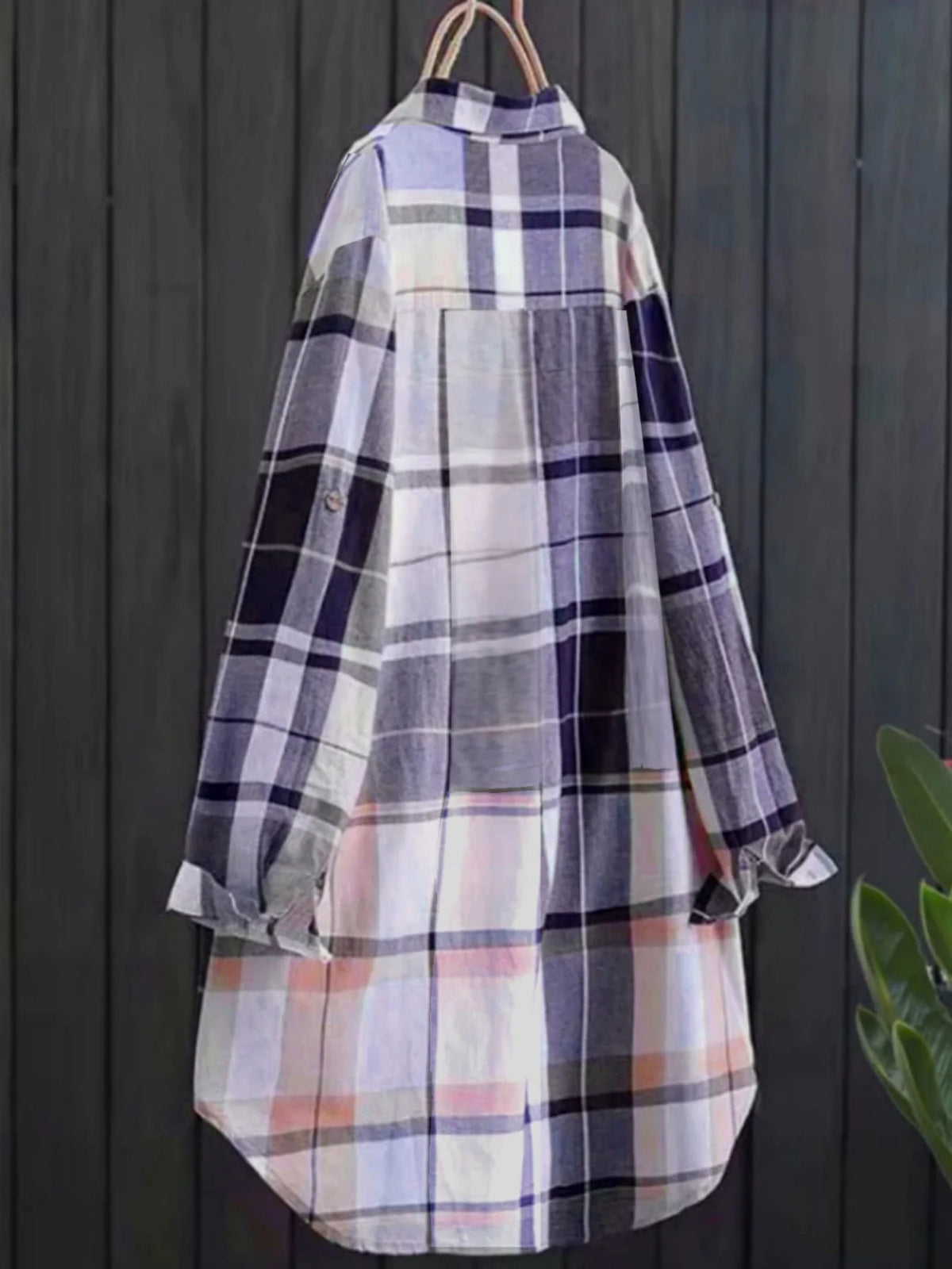 Camisa Cuadros Solapa Protector Solar Plus Size | Manga Larga | Tallas 1XL-5XL | Tico Trendy