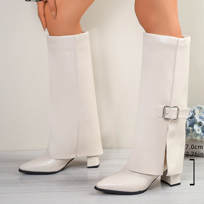 Botas Negras de Tacón Alto | Estilo Punk Gótico | Mujer