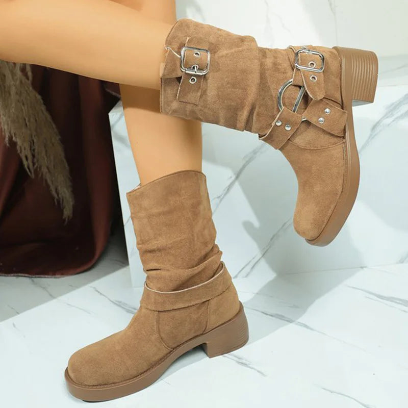 Botines de Plataforma | Ante Sintético | Estilo Urbano | Mujer