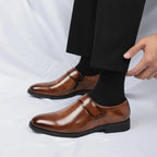Zapatos Formales Morados Hombre | Charol Punta Estrecha Sin Cordones Cómodos Negocios