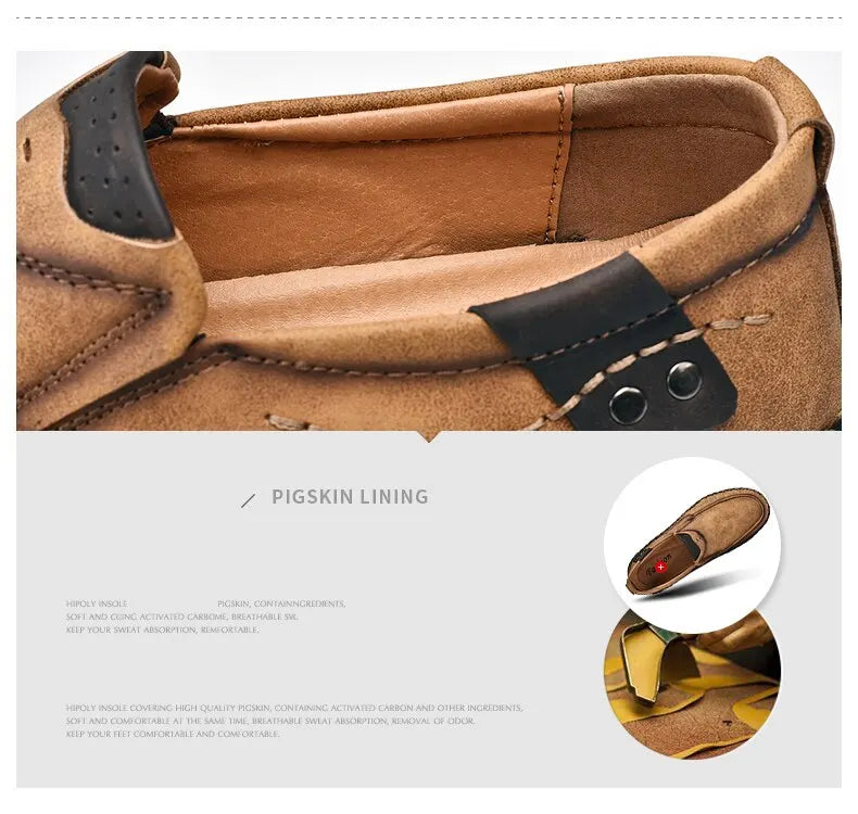 Mocasines Lujo Hombre ∣ Cuero Suave ∣ Zapatos Cómodos para Conducir