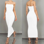Vestido Sexy De Verano Ceñido Sin Mangas Espalda Descubierta 2025