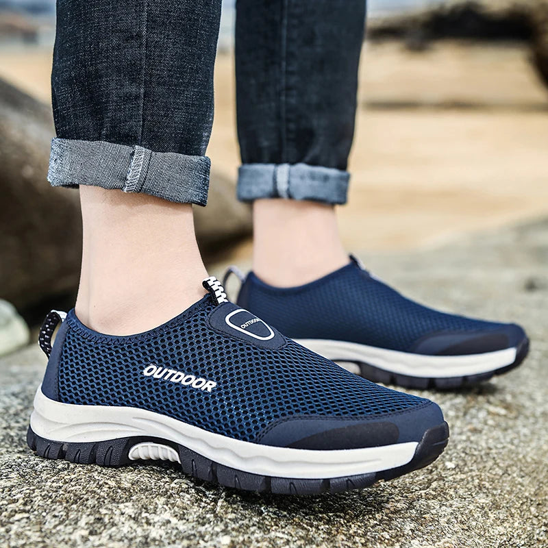 Mocasines Casuales Hombre | Malla Respirable Ligera Confort Estilo Tico | Talla Grande