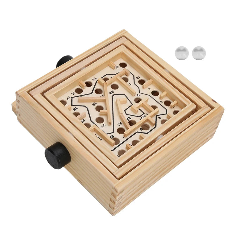 Juego De laberinto, laberinto De madera, rompecabezas para niños y adultos, juguetes IQ, Educación Montessori, coordinación mano-ojo, Juegos De Ingenio