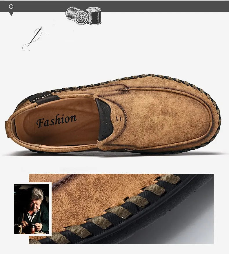 Mocasines Lujo Hombre ∣ Cuero Suave ∣ Zapatos Cómodos para Conducir