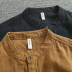 Camisa Lino Algodón Hombre | Estilo Retro | Manga Corta | Cuello Abierto | Ticotrendy Costa Rica