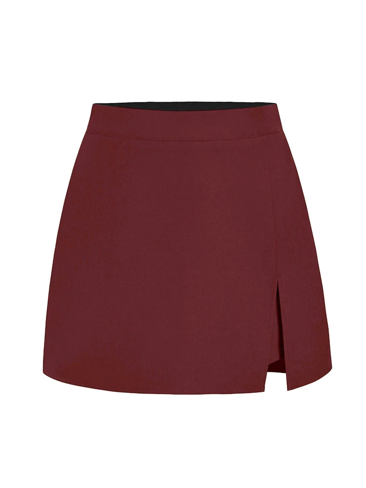 Minifalda-Short de Oficina | Cremallera y Cintura Alta