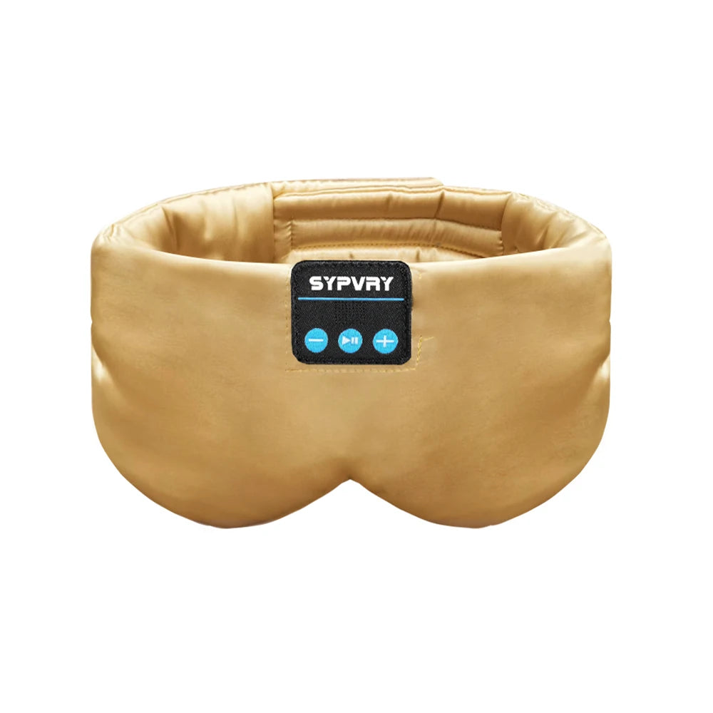 Auriculares para dormir Máscara de ojos Bluetooth para mujeres y hombres, máscaras opacas de música inalámbrica para personas mayores, regalo de viaje para el insomnio
