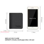 Billetera Mini Slim Cuero Genuino | Piel Vaca Vintage Negocios | Monedero Tarjetero | Ticotrendy