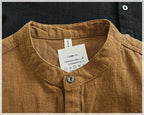 Camisa Lino Algodón Hombre | Estilo Retro | Manga Corta | Cuello Abierto | Ticotrendy Costa Rica