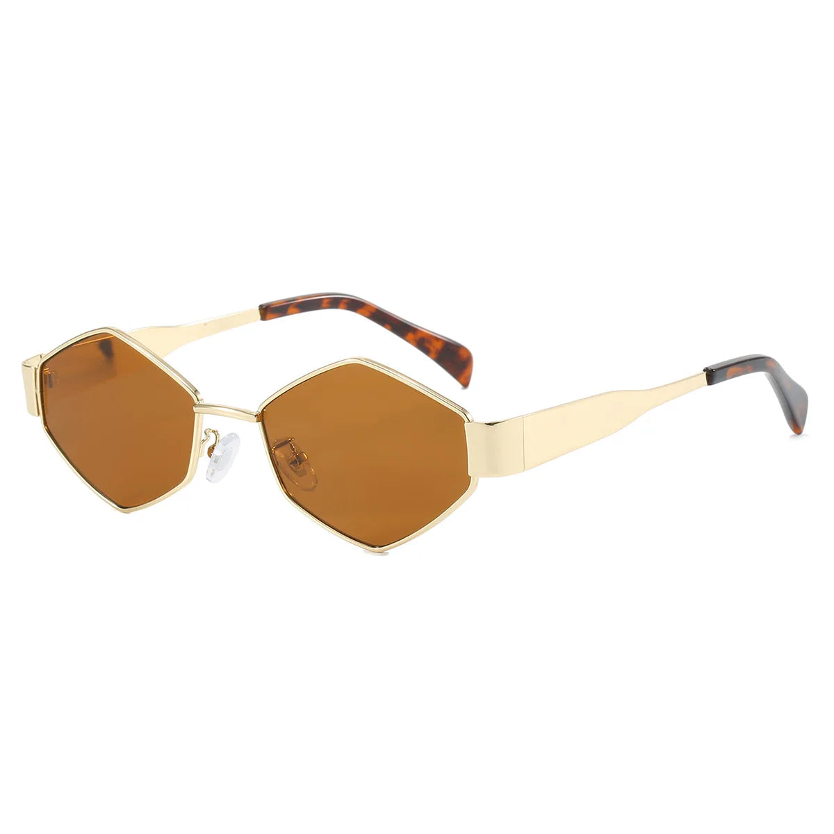 Gafas de Sol Poligonales con Marco Pequeño Estilo Clásico Vintage