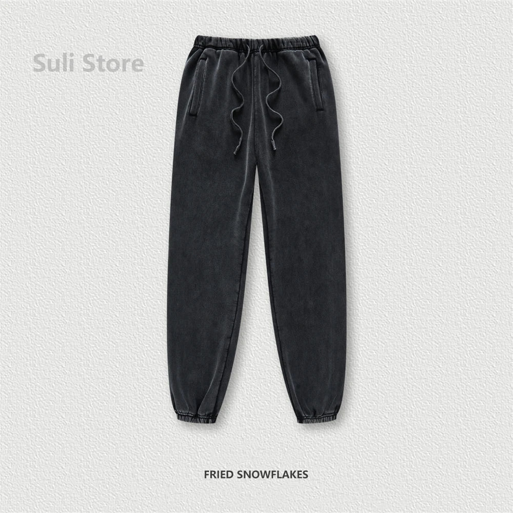 Jogger Polar 355GSM Lavado | Unisex Suelto Retro | Pantalón Chándal Cálido | Invierno 2025 | Ticotrendy