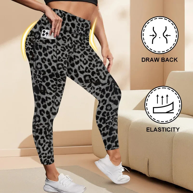 Leggings Yoga Talla Grande | Cintura Alta con Bolsillos | Levantamiento de Glúteos | Tico Trendy