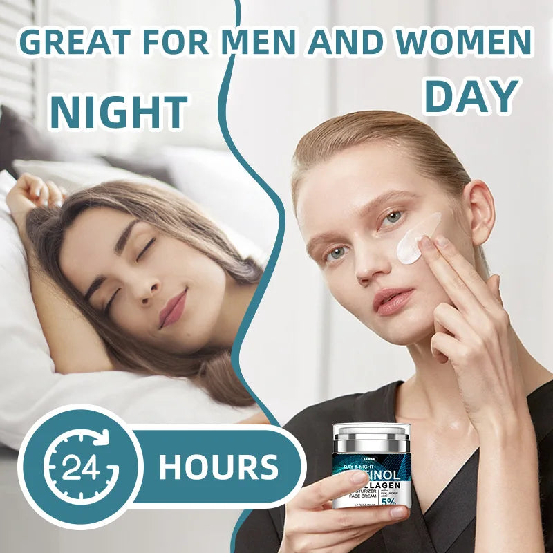 Retinol crema facial antienvejecimiento hidratante eliminador de arrugas colágeno cremas de ácido hialurónico cuidado de la piel 50ML