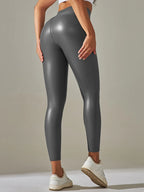 Leggings Cuero Verano Mujer | Cintura Alta Efecto Push Up | Piel Sintética