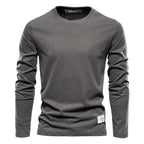 Camiseta Clásica 100% Algodón Hombre | Manga Larga Primavera | Tallas S-XXL | Tico Trendy