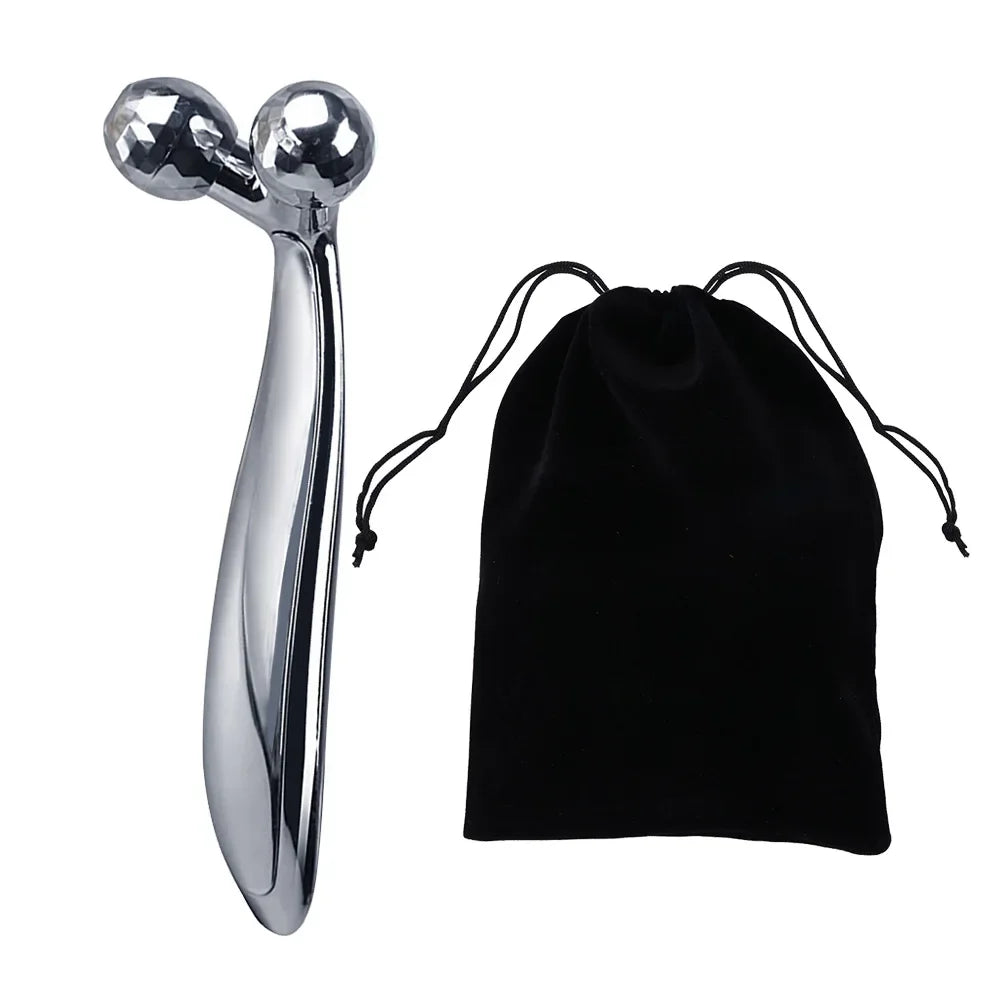 Masajeador Facial Rodillo 3D Manual | Forma Y Antiarrugas Lifting | Rotación 360 Relax