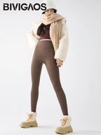 Leggings Térmicos Tiburón Polar Fino | Slim Fit Cintura Alta | Glúteos Sin Costuras Sexy