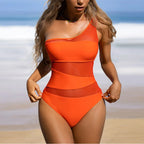 Conjunto de Bikini Monocromático | Malla Recortada | Playa y Verano