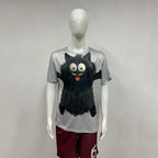 Camiseta Hombre 3D ∣ Estampado Gato ∣ Moda Oversize ∣ Cuello Redondo